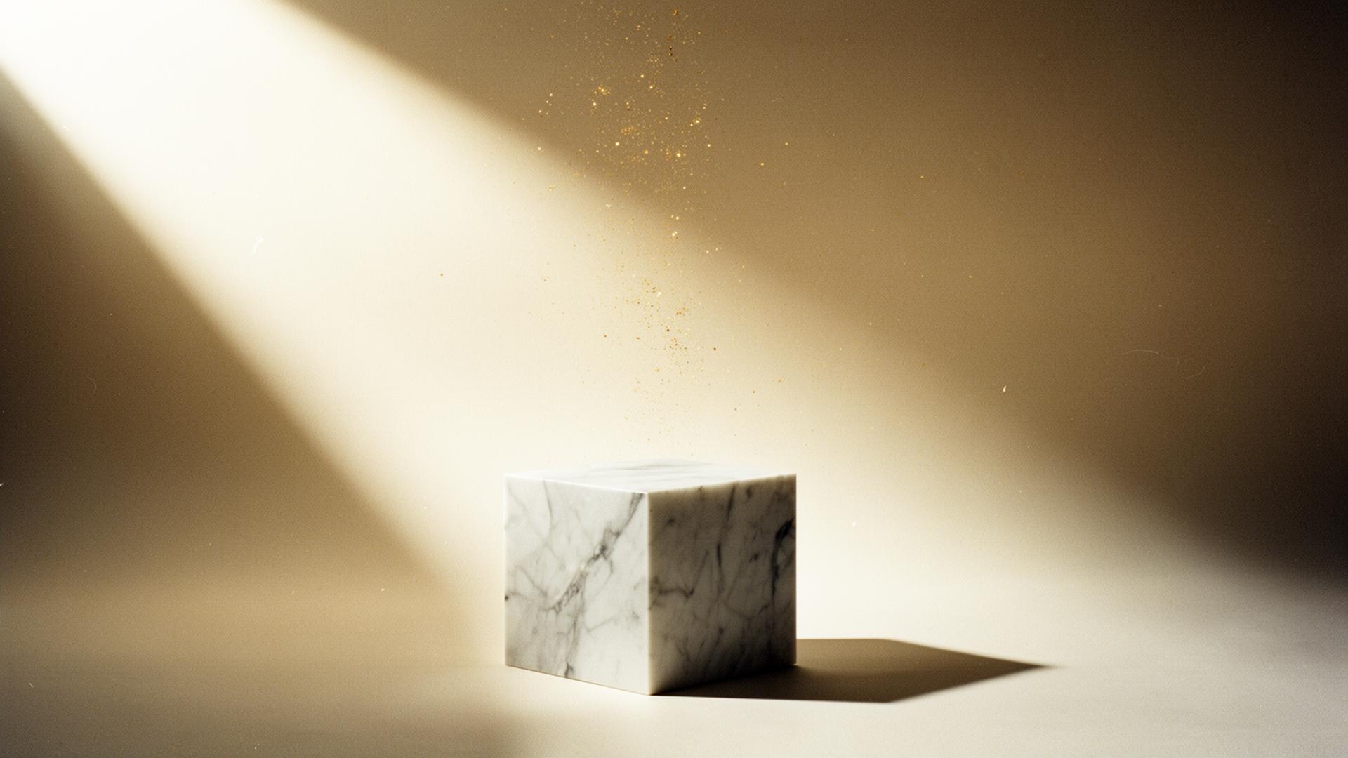 Marble pedestal in studio light